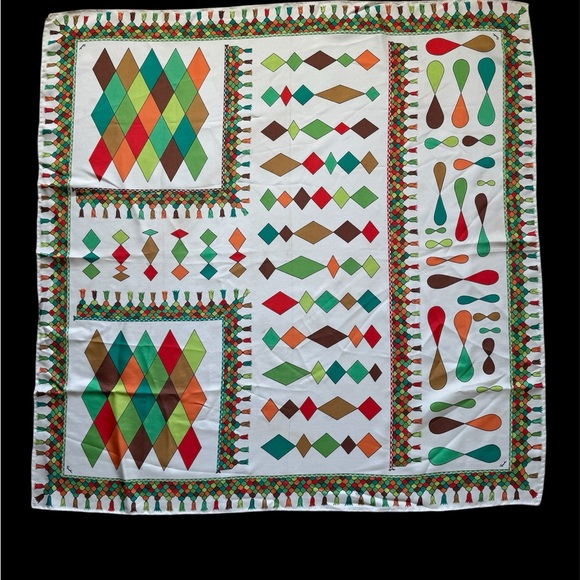 Emilio Pucci Colorful Geometric Pattern Scarf - Picture 1 of 16